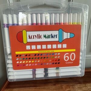 Acrylic Marker Set with 60 Colors